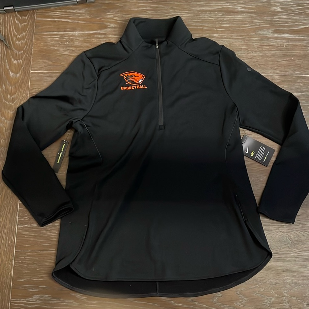 Oregon State Basketball Nike Standard Fit Dri Fit Half Zip Pullover NWT! Large